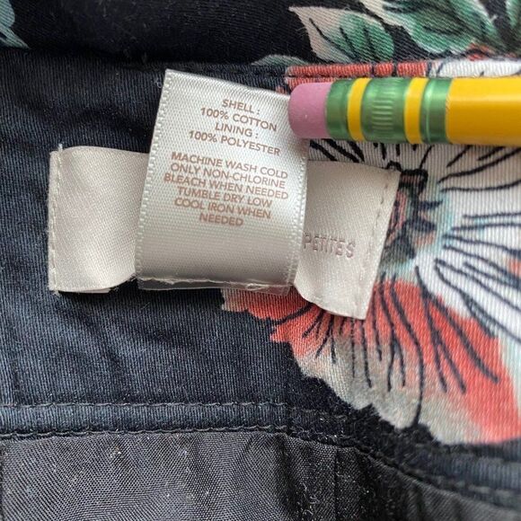 Loft Black Floral Mini Pencil Skirt - Picture 7 of 9